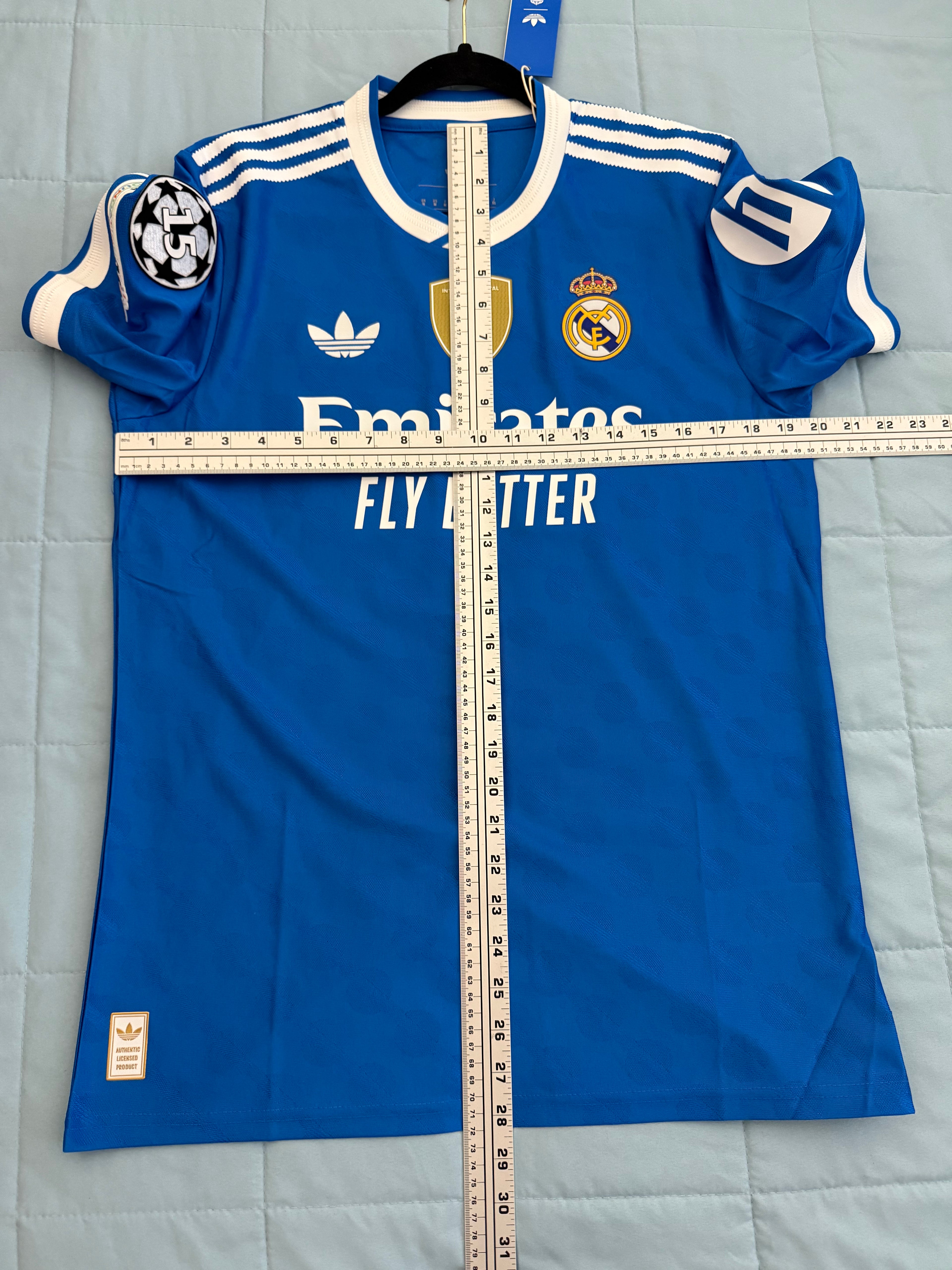 Kylian Mbappe #10 Mens MEDIUM Adidas Authentic Third Real Madrid UCL Jersey