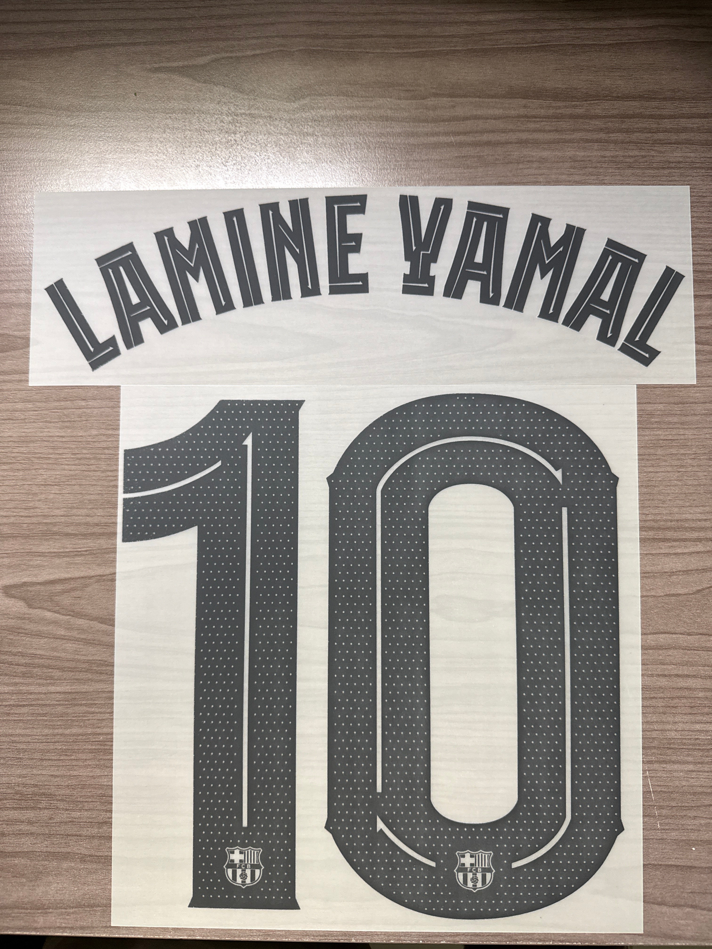Lamine Yamal #10 Authentic Adult Size Player Size Barça x Kobe Name Set