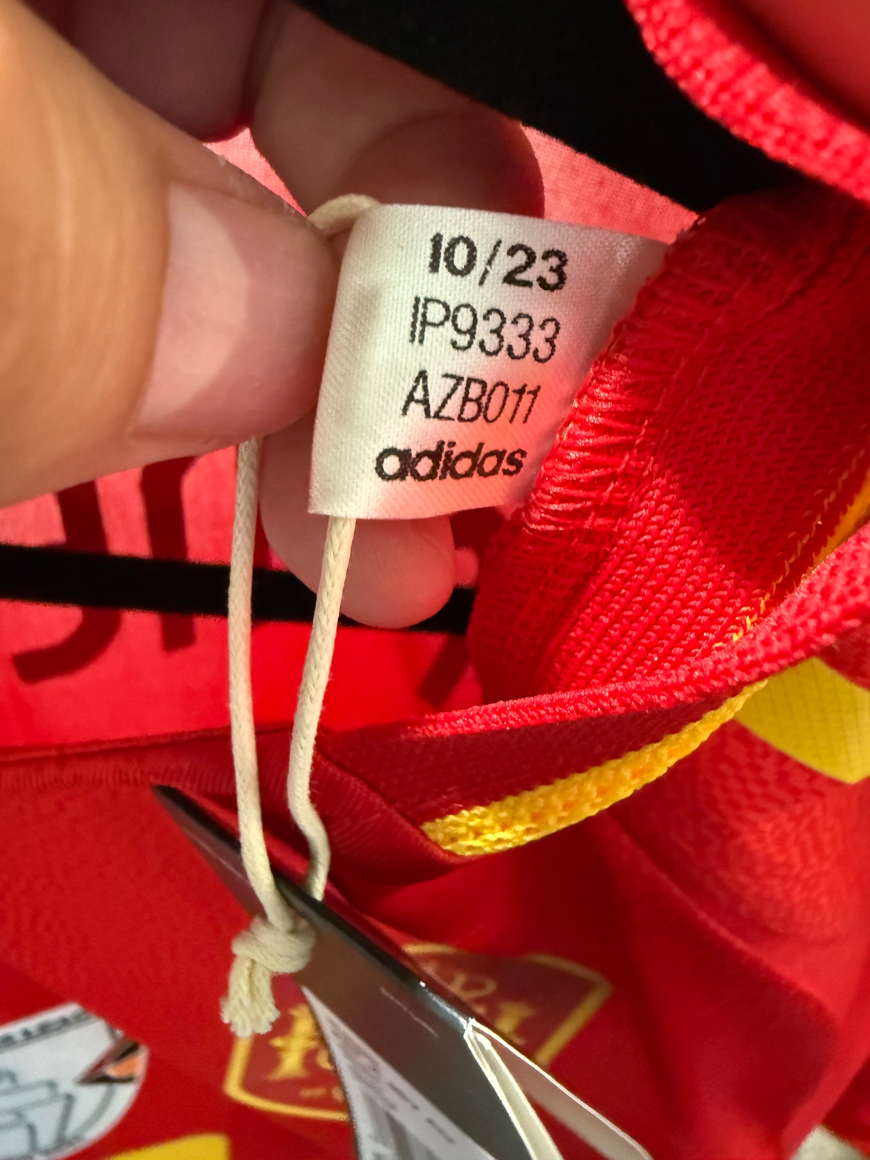 Lamine Yamal #19 Adidas Authentic Spain Euro Final Home Jersey