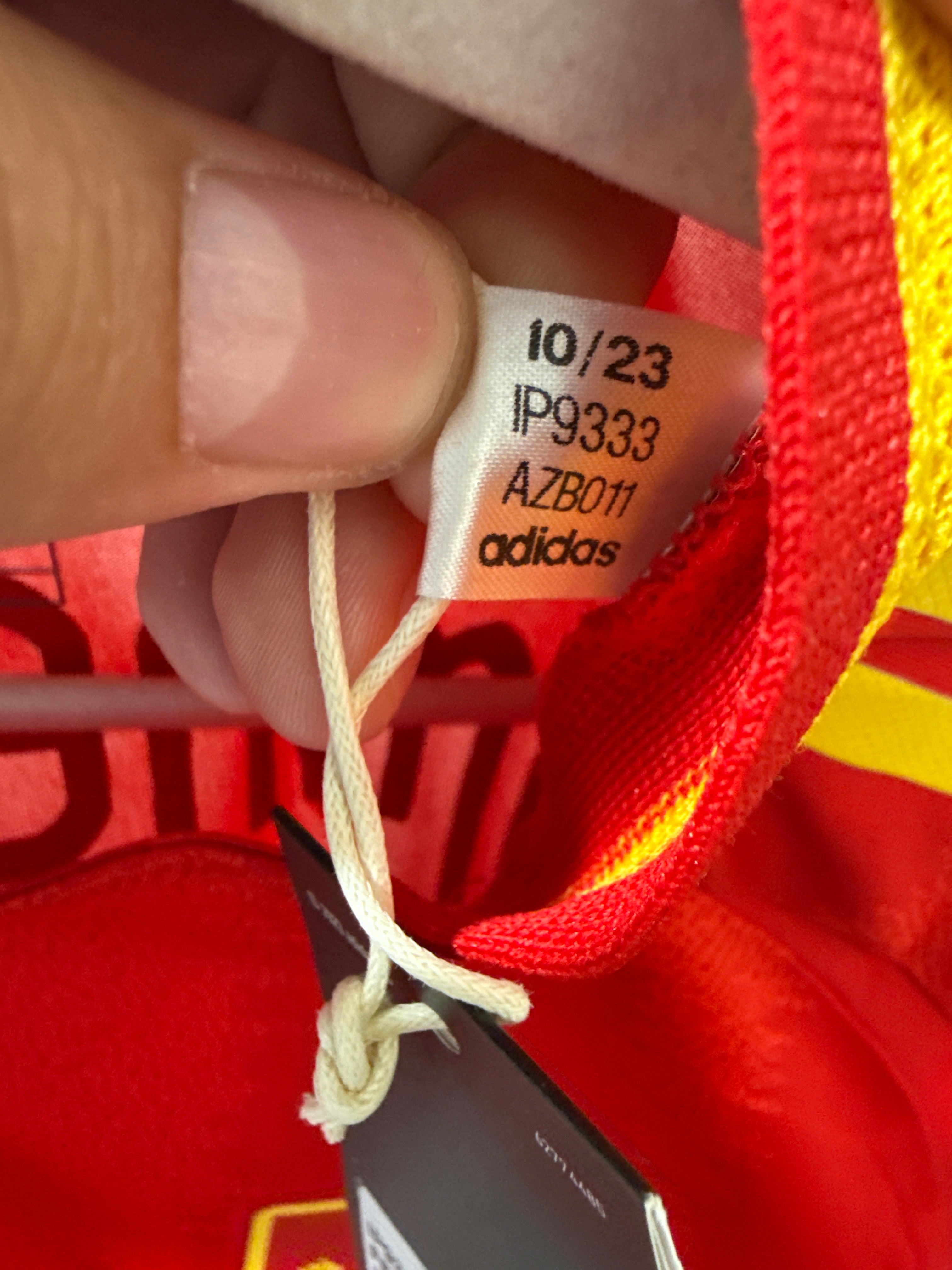 Lamine Yamal #19 Adidas Authentic Spain Euro Final Home Jersey