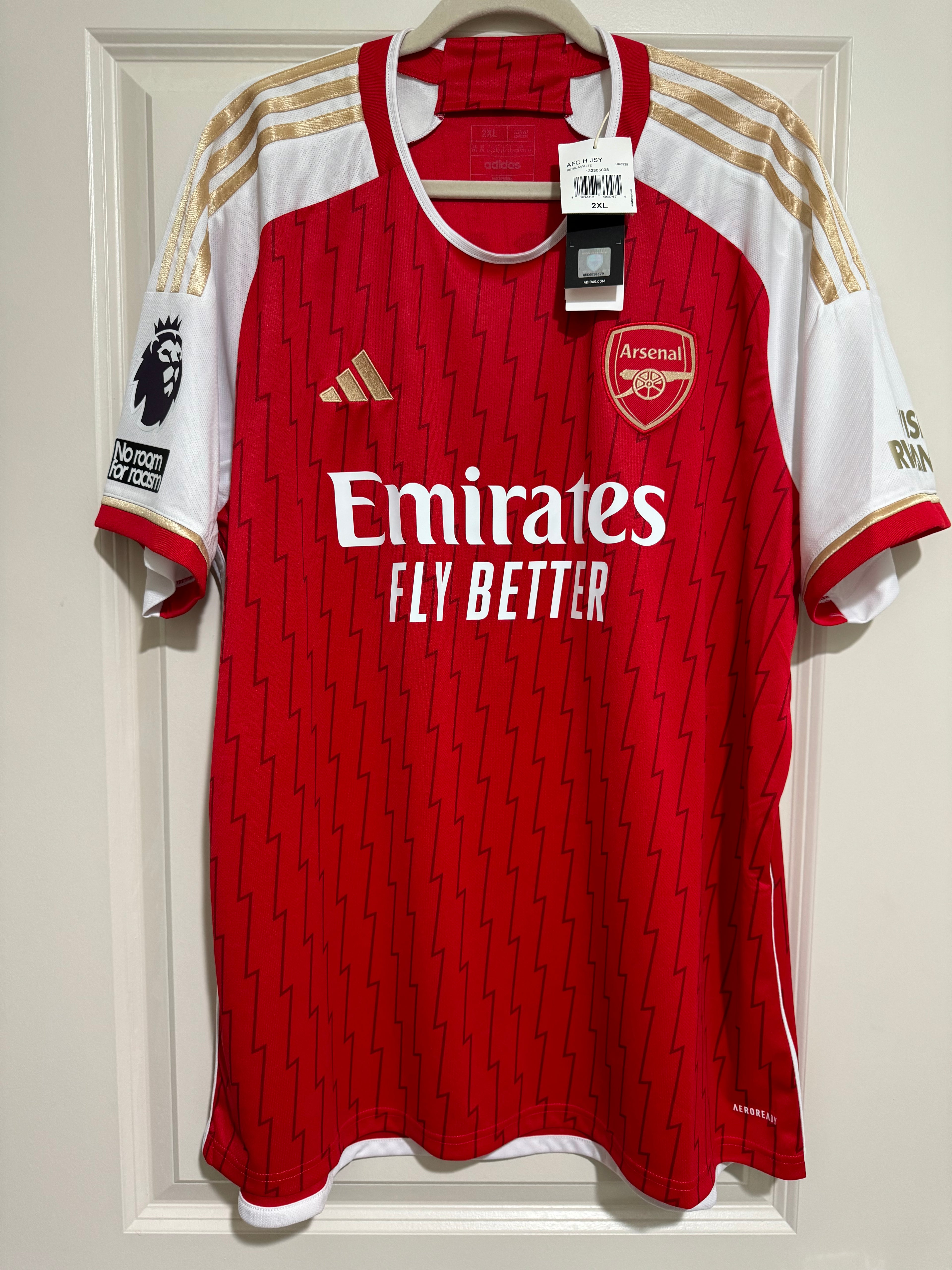 Odegaard #8 Mens 2XL Adidas Arsenal Home Jersey Premier League