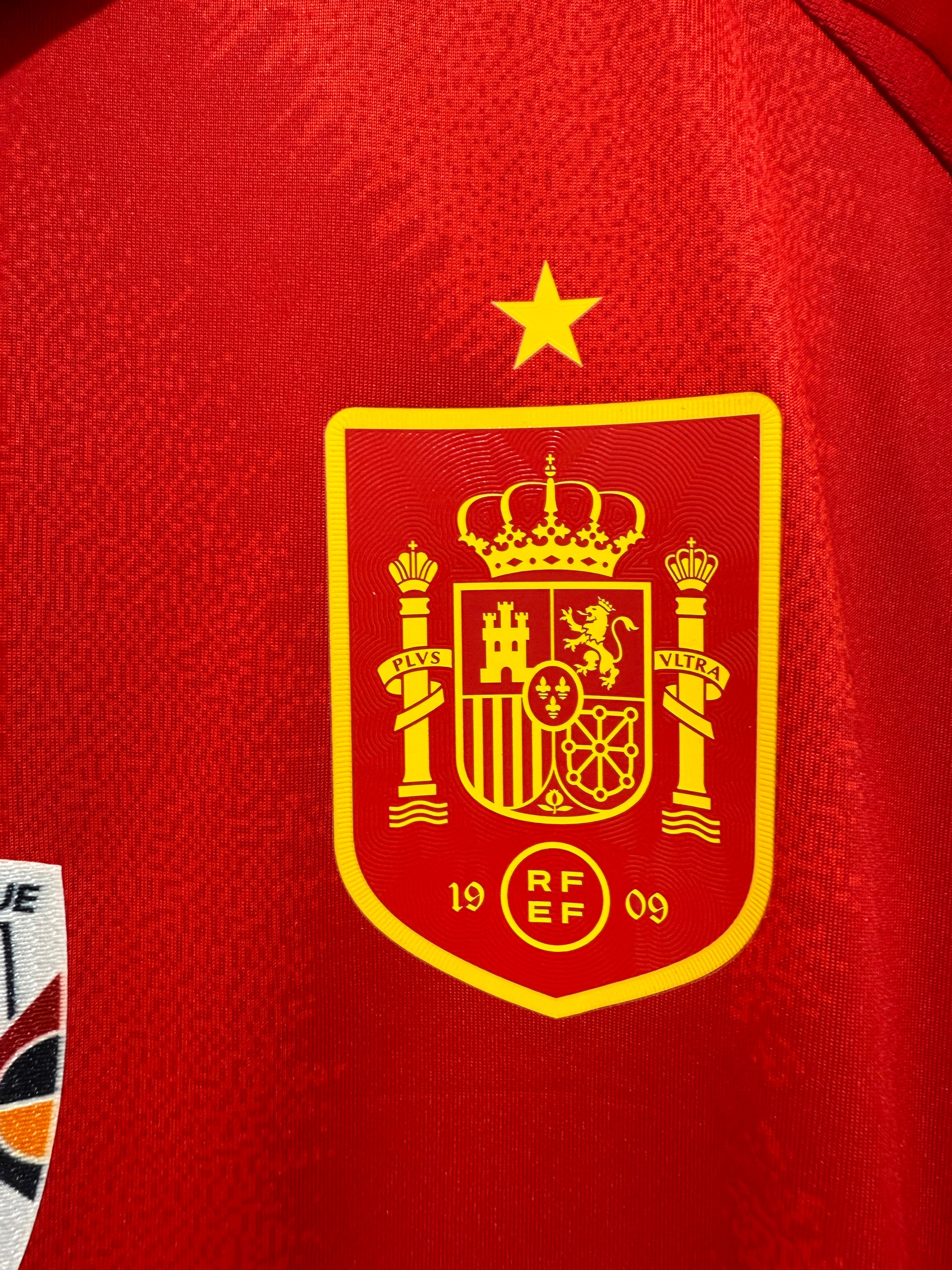 Lamine Yamal #19 Men’s EXTRA LARGE Spain Euro 2024 Home Authentic Jersey