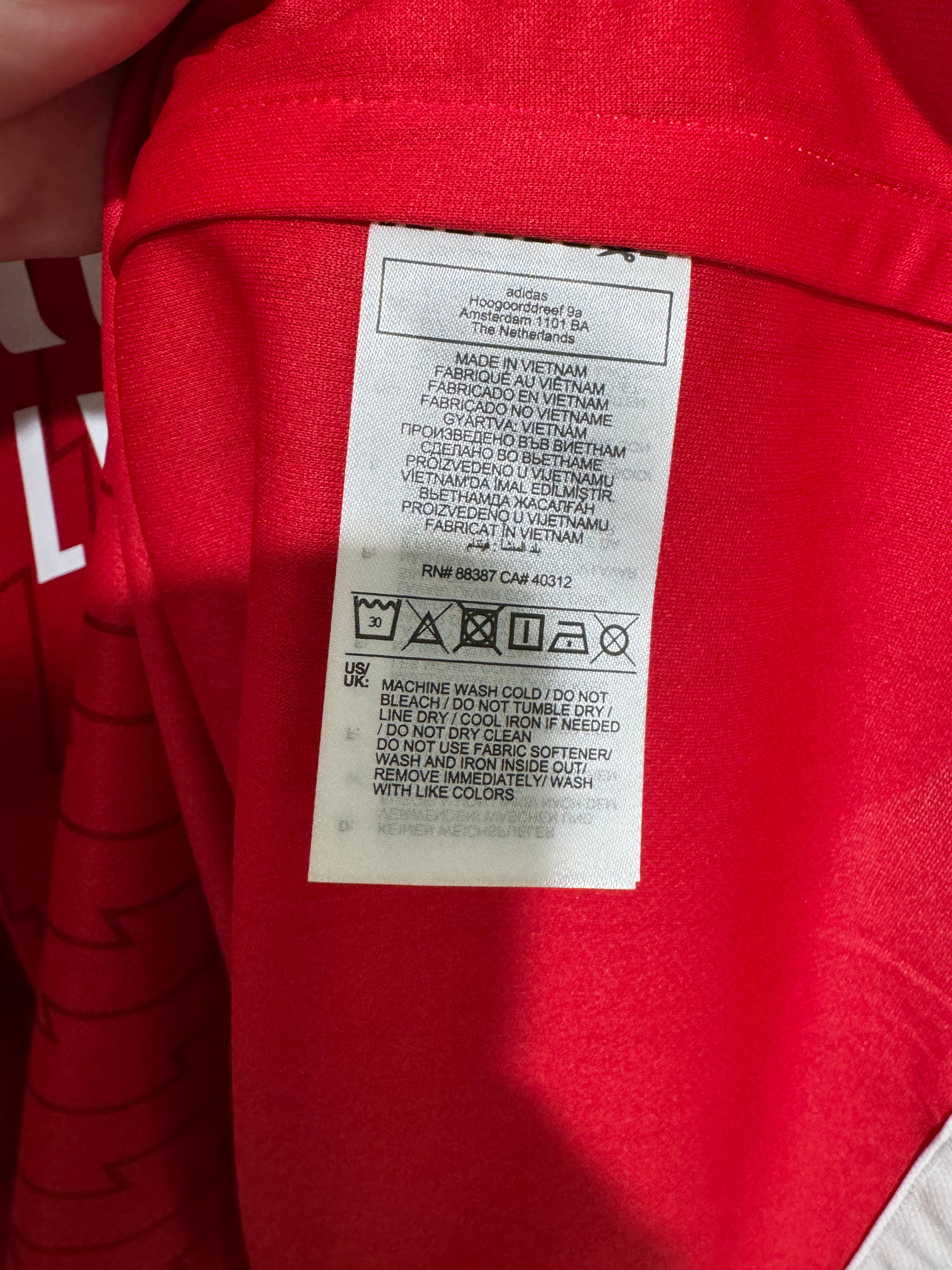 Odegaard #8 Mens 2XL Adidas Arsenal Home Jersey Premier League