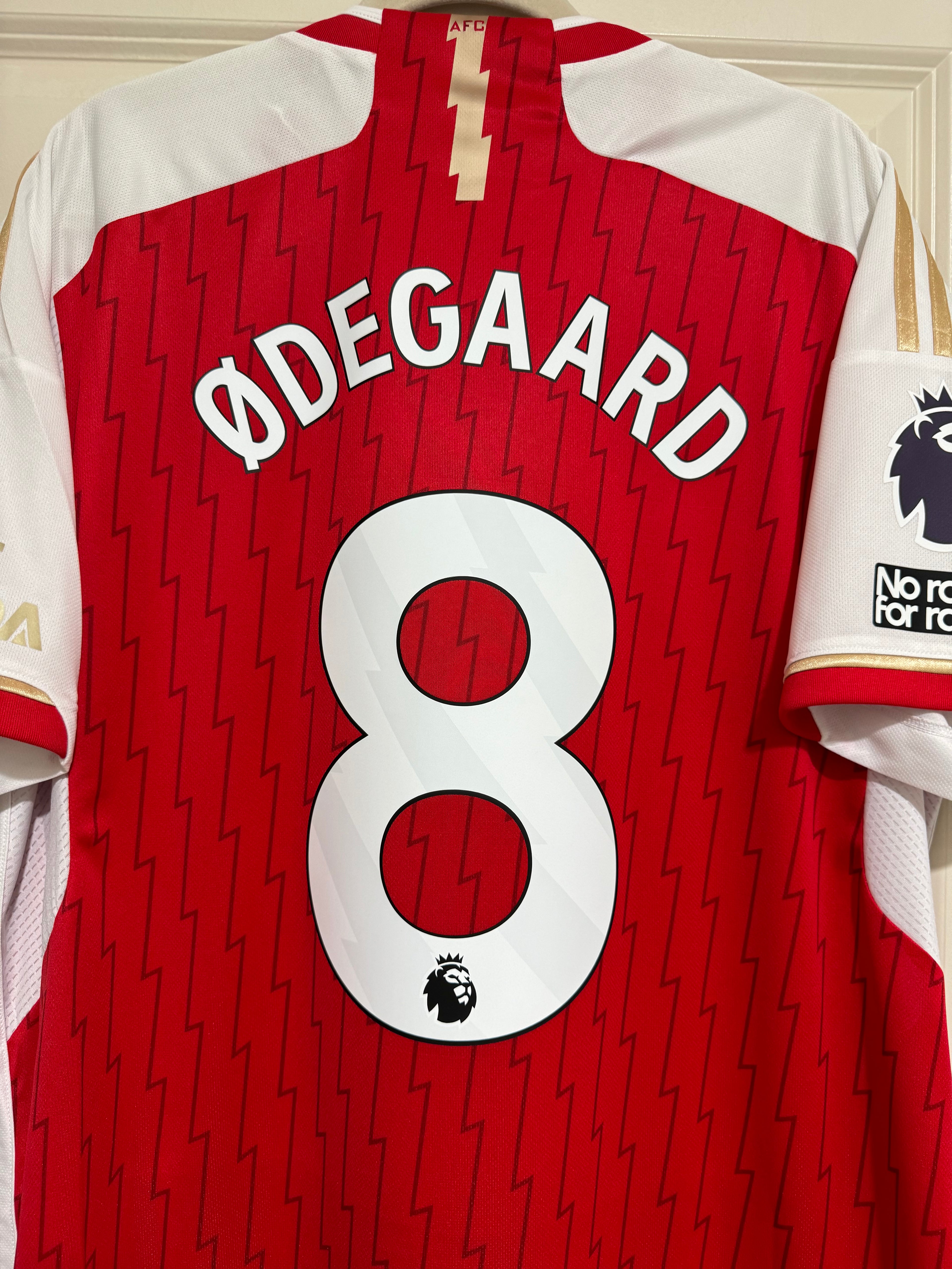 Odegaard #8 Mens 2XL Adidas Arsenal Home Jersey Premier League