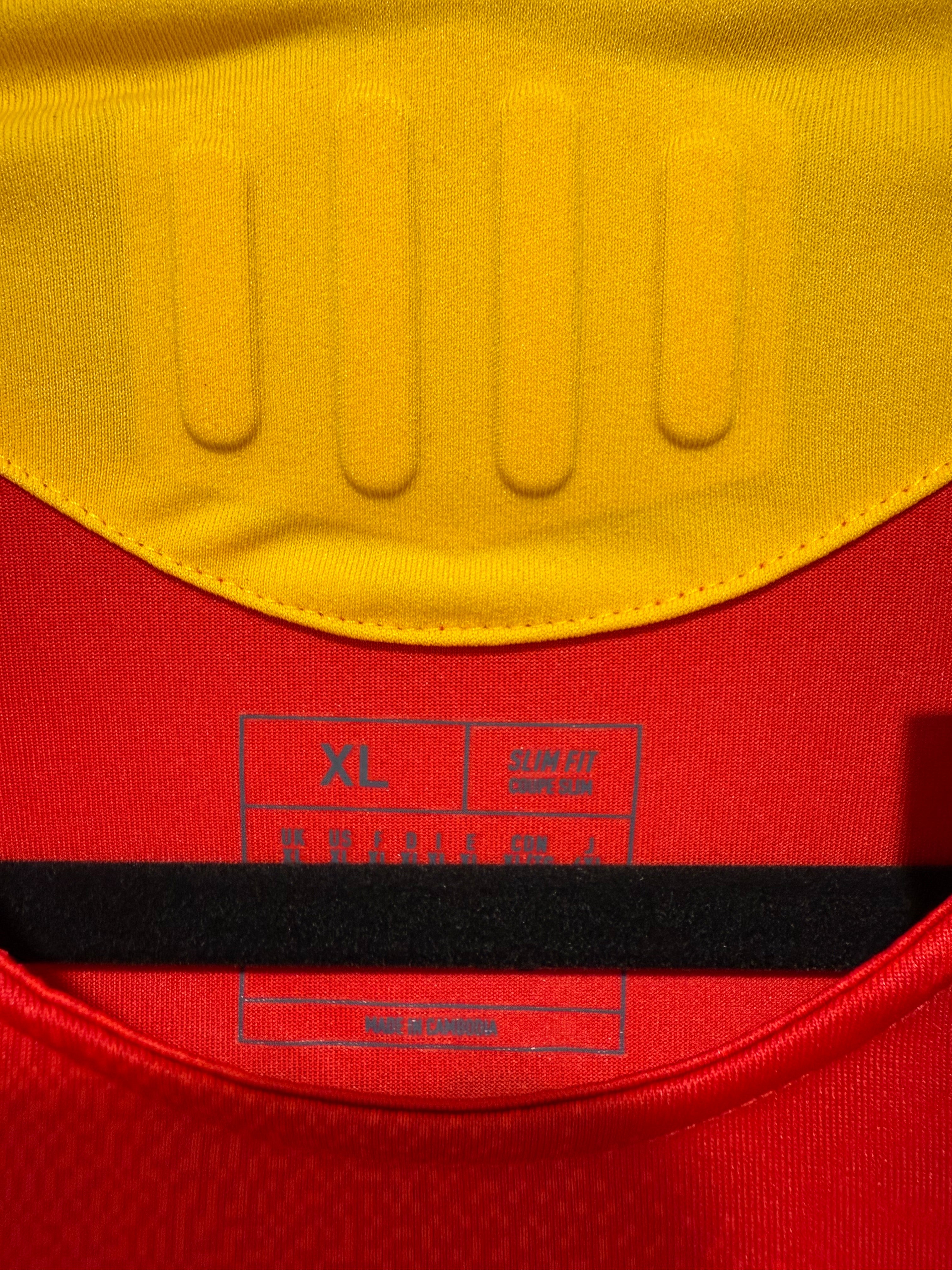 Lamine Yamal #19 Men’s EXTRA LARGE Spain Euro 2024 Home Authentic Jersey