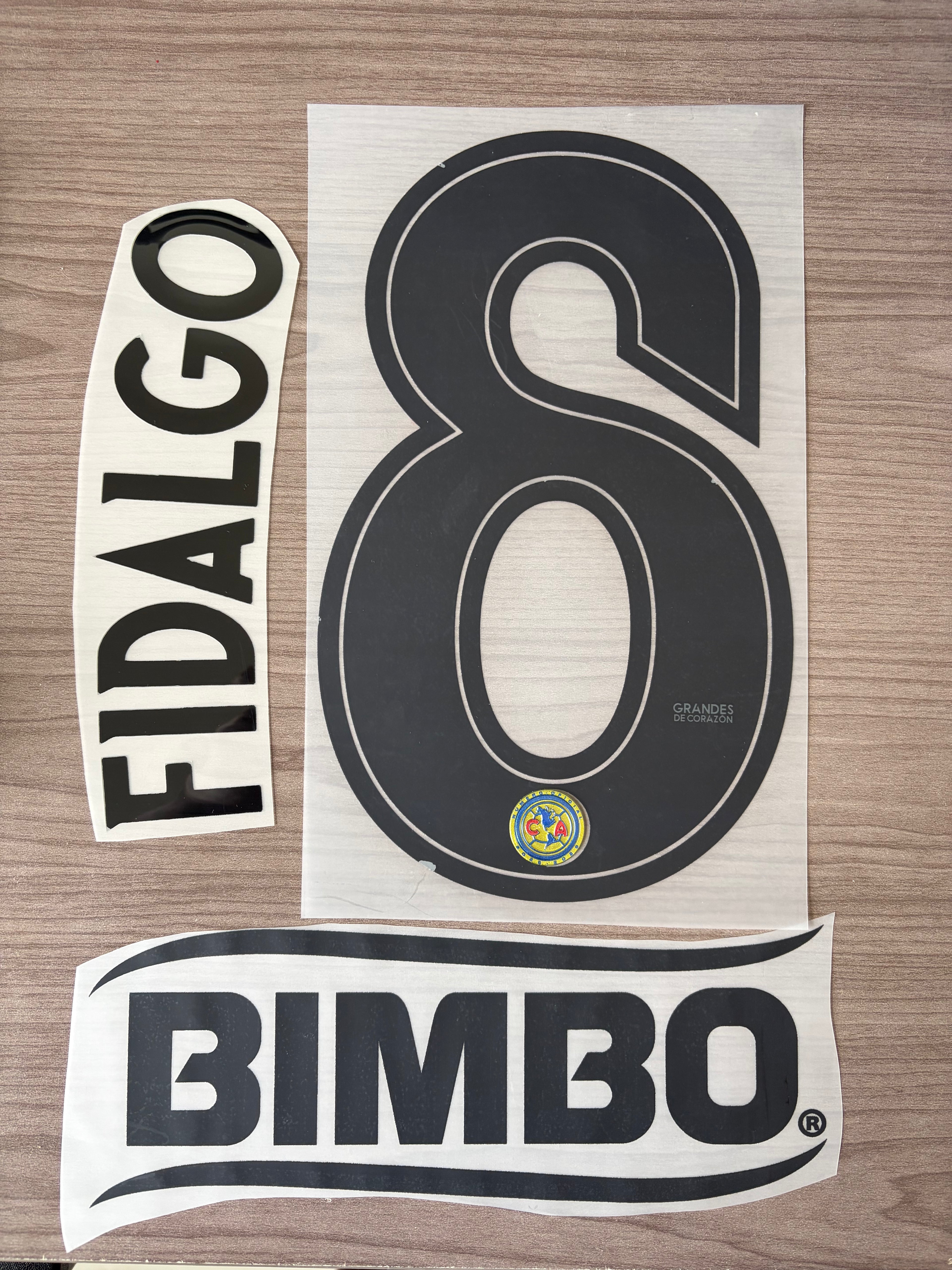 Alvaro Fidalgo #8 Mens Adult Size Club America w/Sponsor Authentic Name Set
