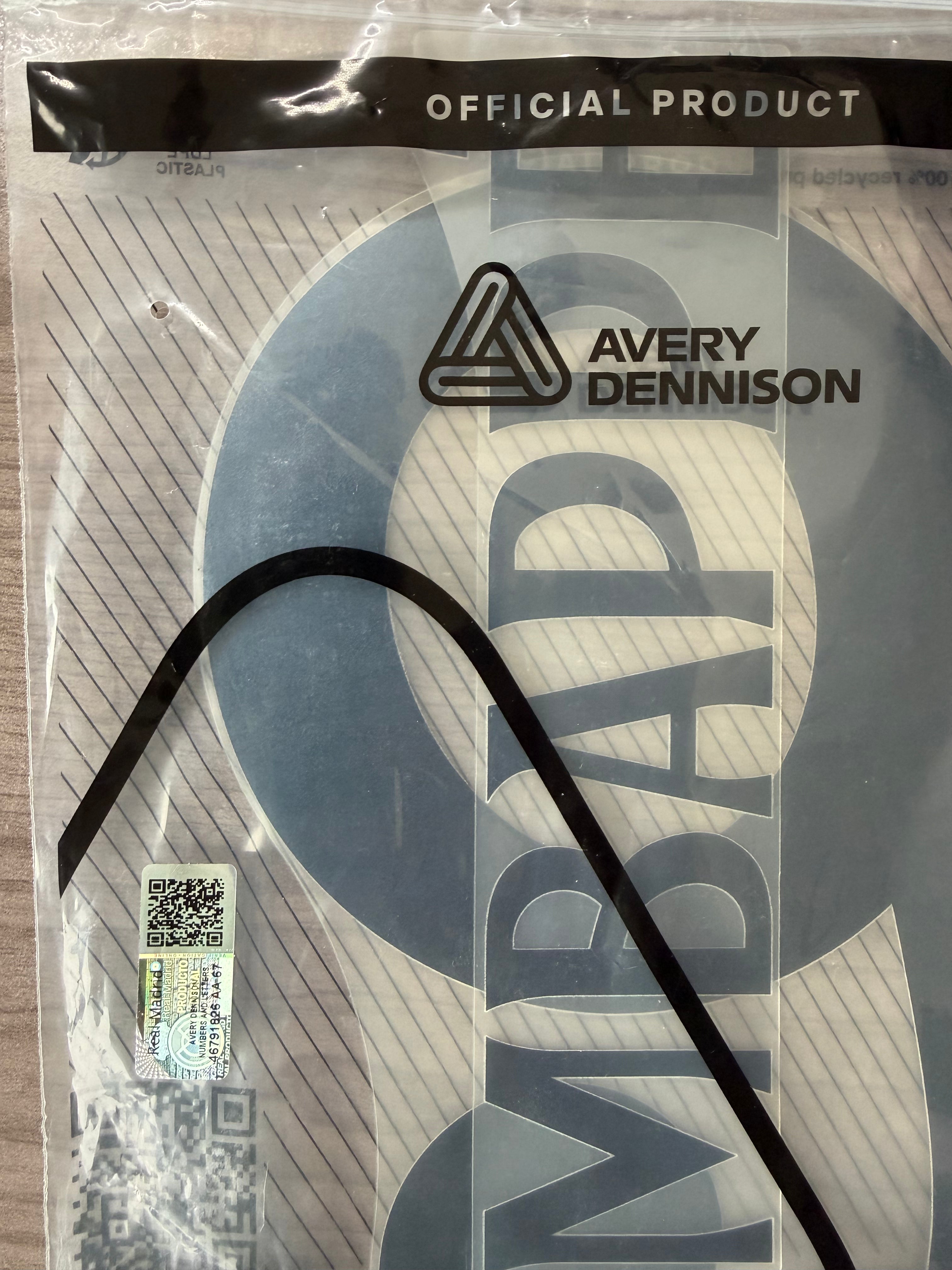 Mbappe #9 Authentic AWAY Official Name Set Adult Player Size (Metallic Gloss)