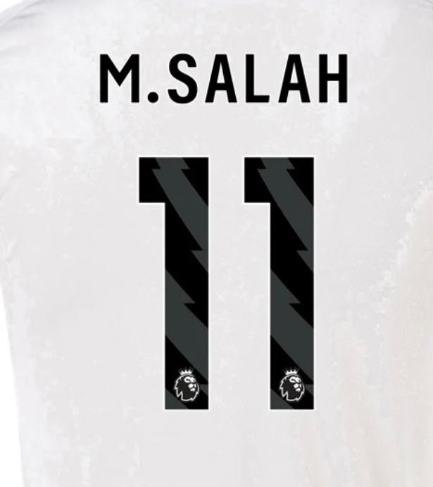 Mo Salah #11 Authentic Player Size Away Name Set