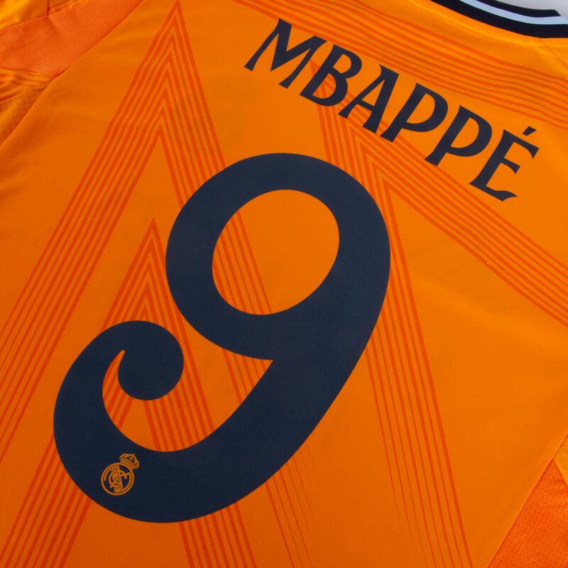 Mbappe #9 Authentic AWAY Official Name Set Adult Player Size (Metallic Gloss)