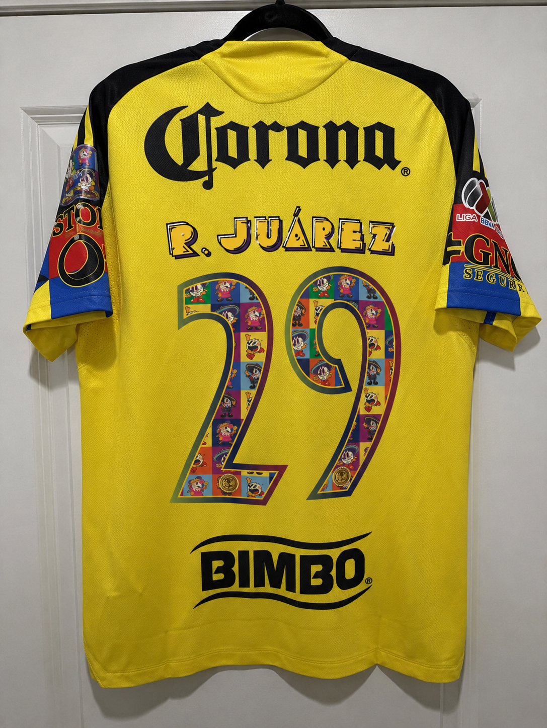 Ramon Juarez #29 Mens 2XL Adidas Club America Authentic x Pac-Man Home Jersey