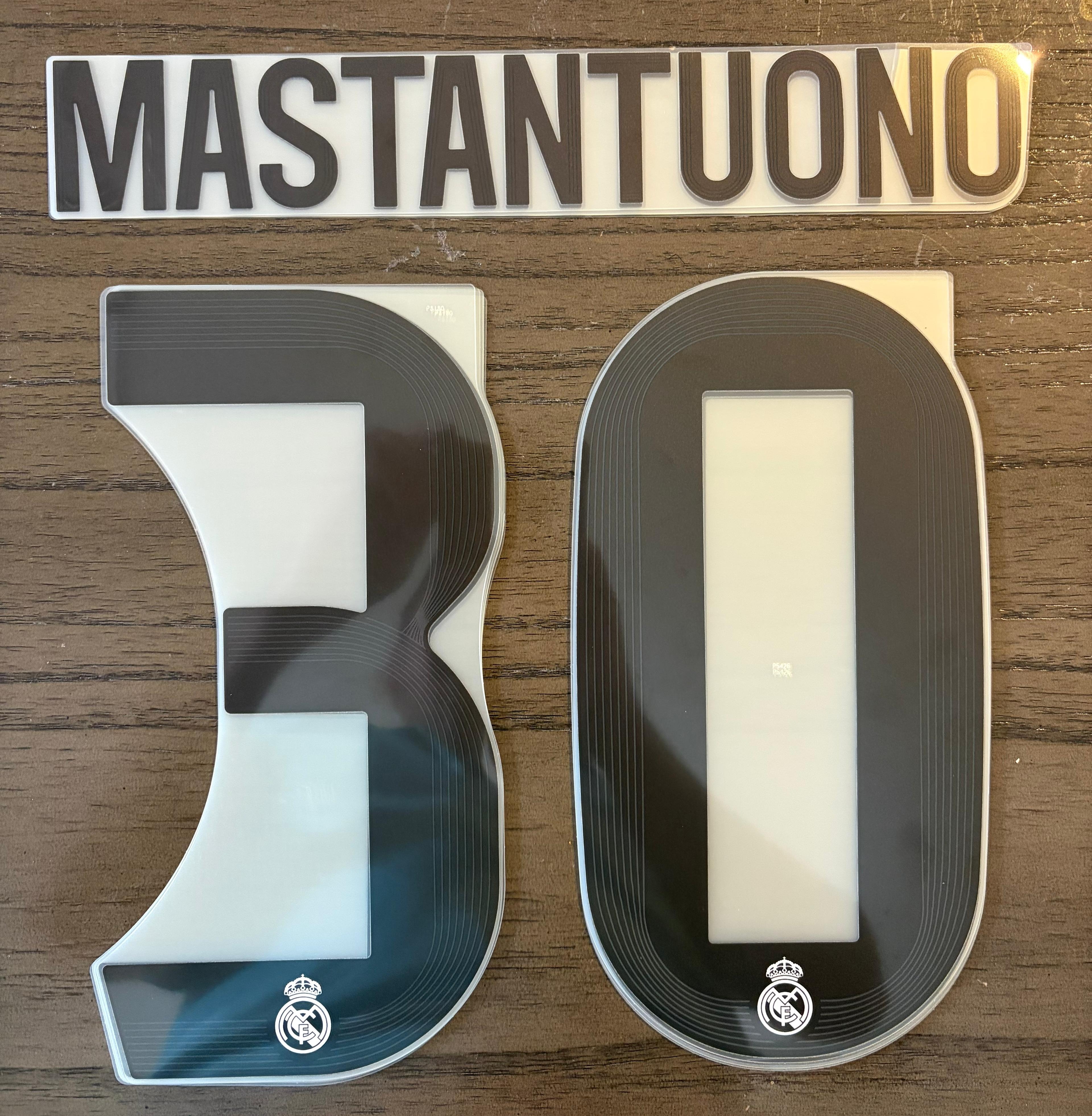 Mastantuono #30 Authentic HOME Official Name Set Adult Player Size