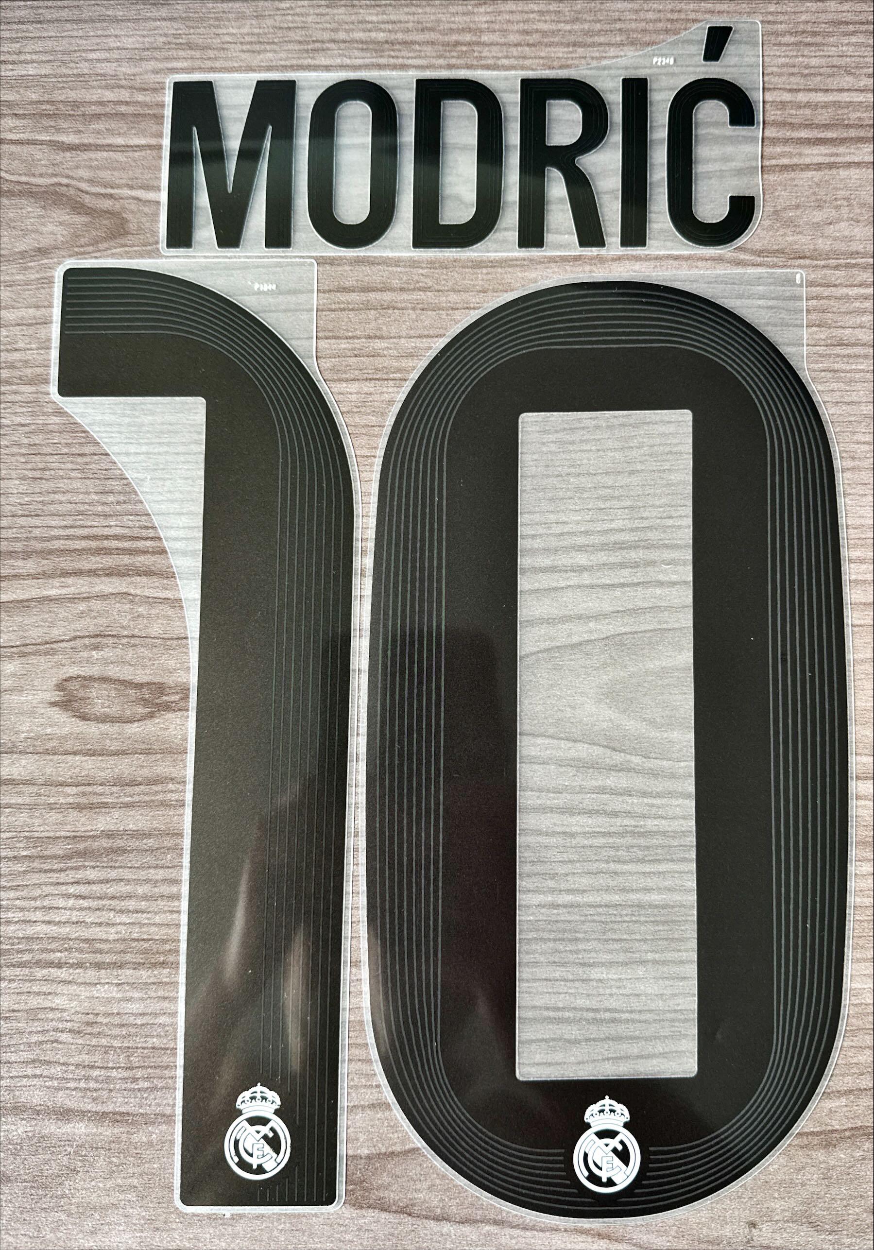 Modric #10 Authentic HOME Official Name Set Adult Player Size