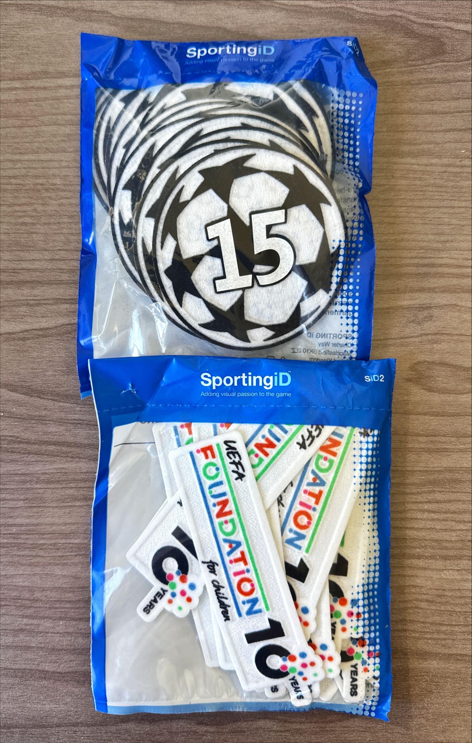 25-26 UCL Starball 15 Times Winner + 10th Anniversary UEFA Foundation + Intercontinental Cup Winners Badge Set