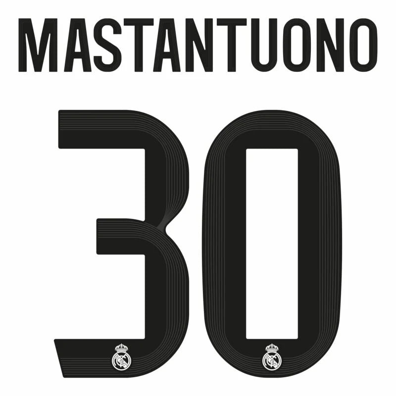 Mastantuono #30 Authentic HOME Official Name Set Adult Player Size
