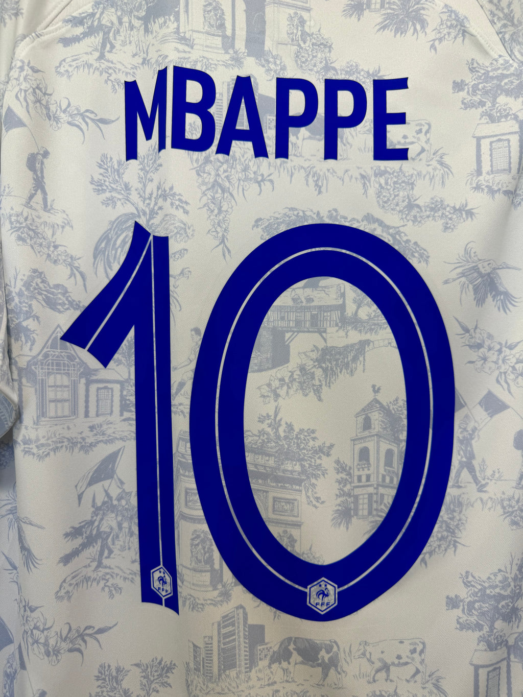 Camiseta Nike de visitante para hombre número 10 de Mbappé para la fase de clasificación para la Eurocopa