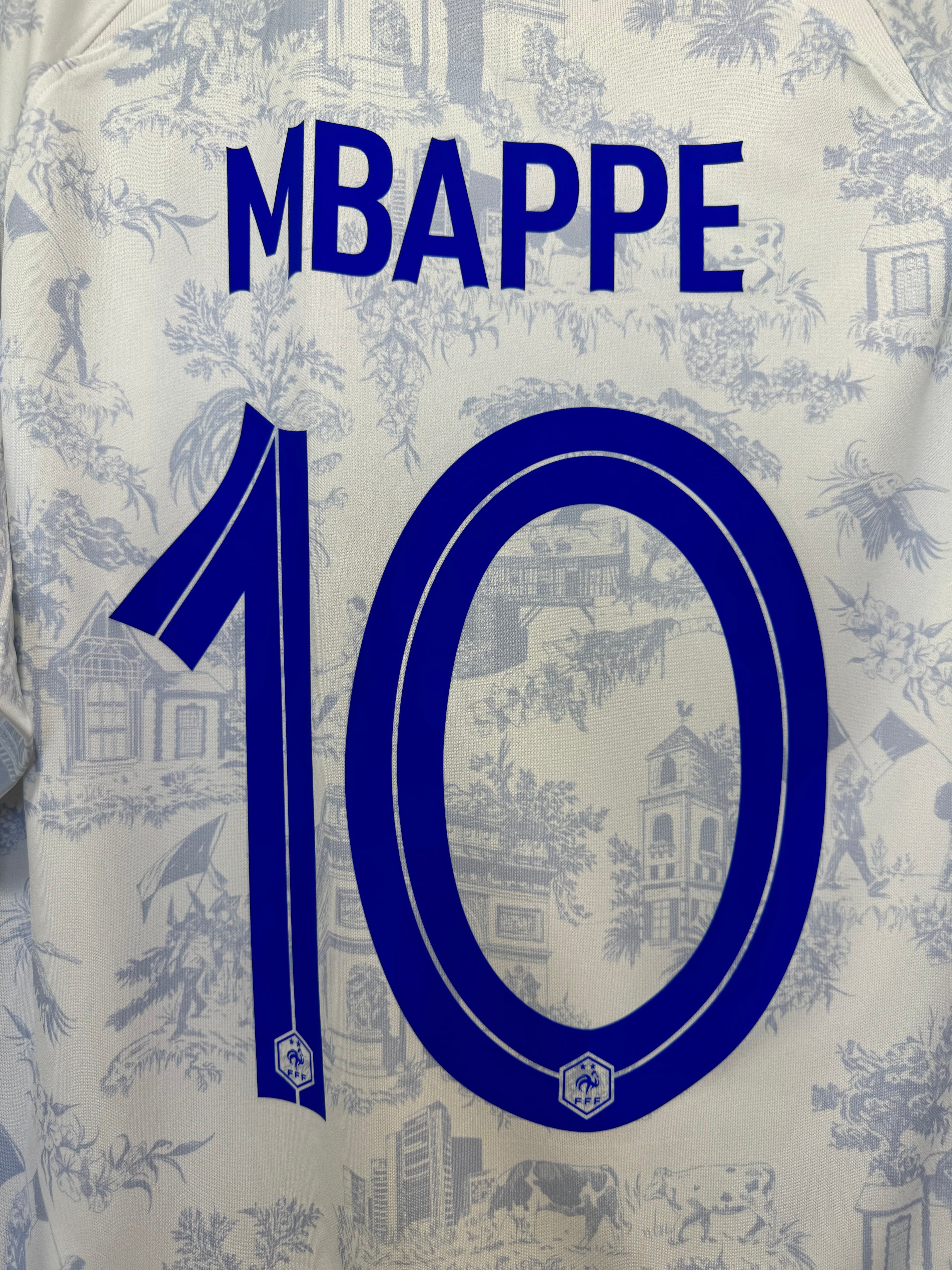 Camiseta Nike de visitante para hombre número 10 de Mbappé para la fase de clasificación para la Eurocopa