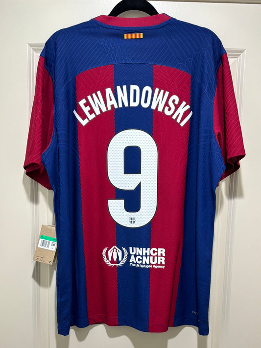 Lewandowski #9 Mens EXTRA LARGE Nike Match DriftADV Authentic 23/24 Home La Liga Jersey