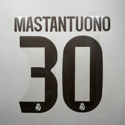Mastantuono #30 Authentic HOME Official Name Set Adult Player Size