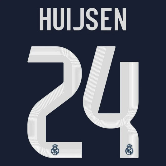 Huijsen #24 Authentic AWAY Official Name Set Adult Player Size