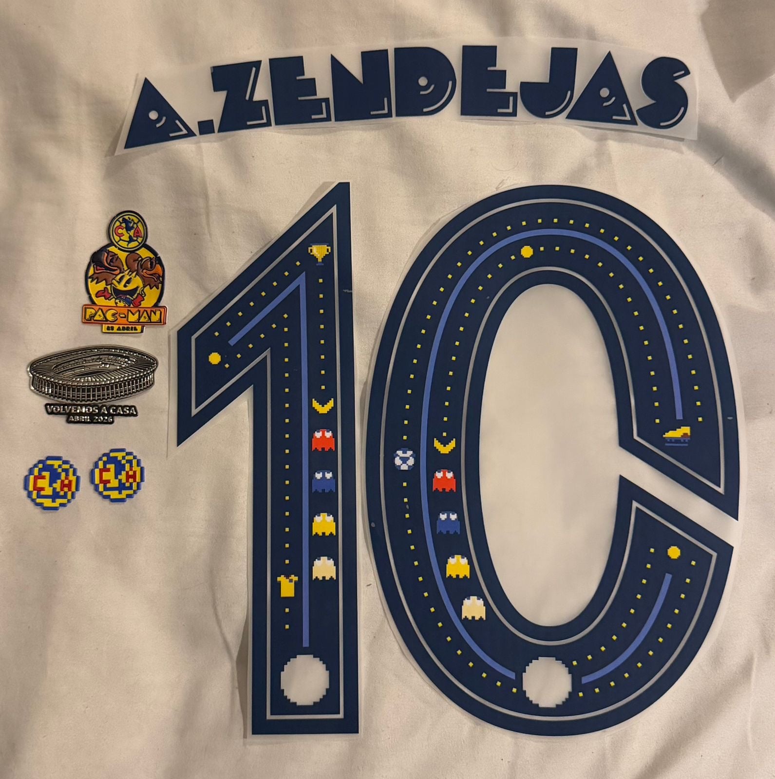 Alex Zendejas #10 Pac-Man Authentic Official Name Set 2026