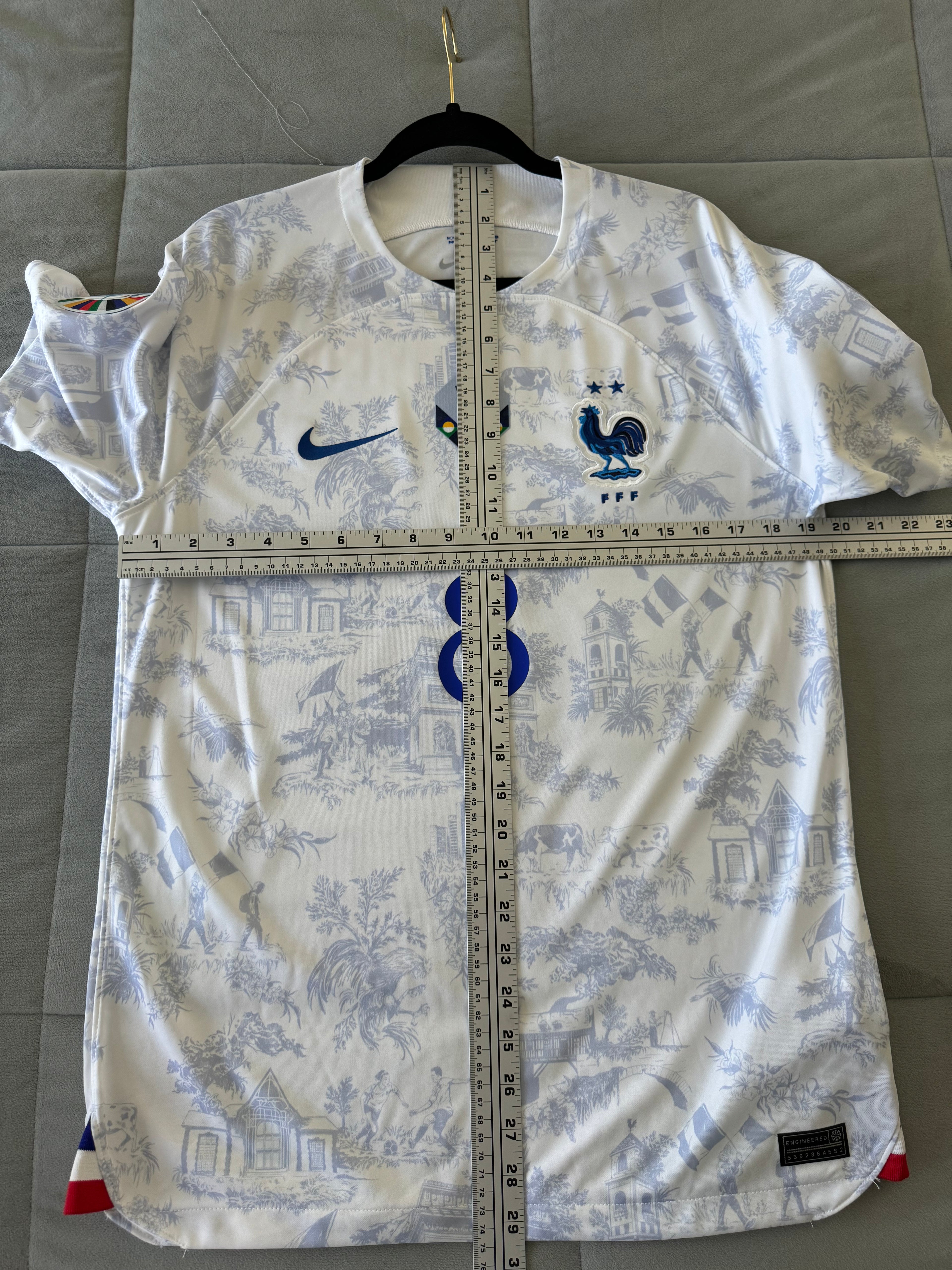 Camiseta Nike de visitante de Francia para la fase de clasificación para la Eurocopa, número 8, para hombre, de talla mediana
