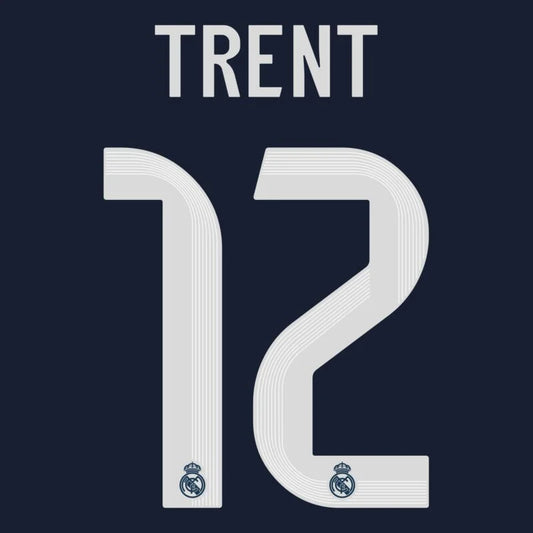 Trent #12 Authentic AWAY Official Name Set Adult Player Size