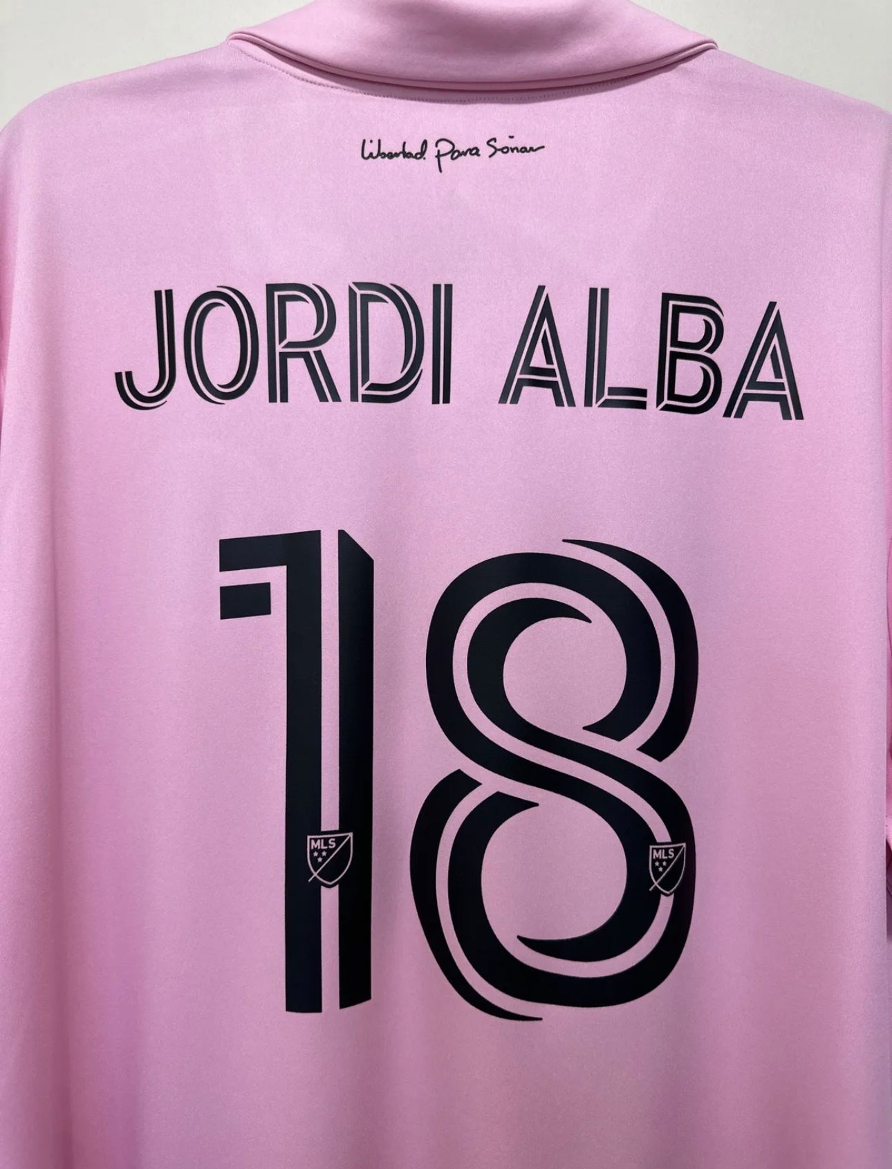 Jordi Alba #18 Mens EXTRA LARGE Adidas AeroReady Inter Miami Home Jersey