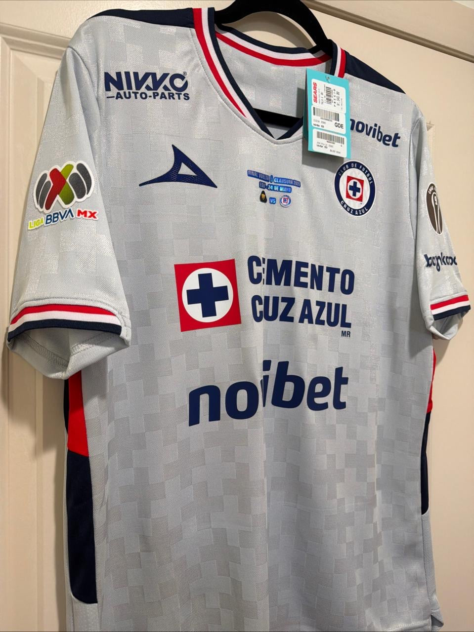 Charly Rodríguez #19 Mens LARGE Pirma Cruz Azul Away Final Liga Mx Jersey