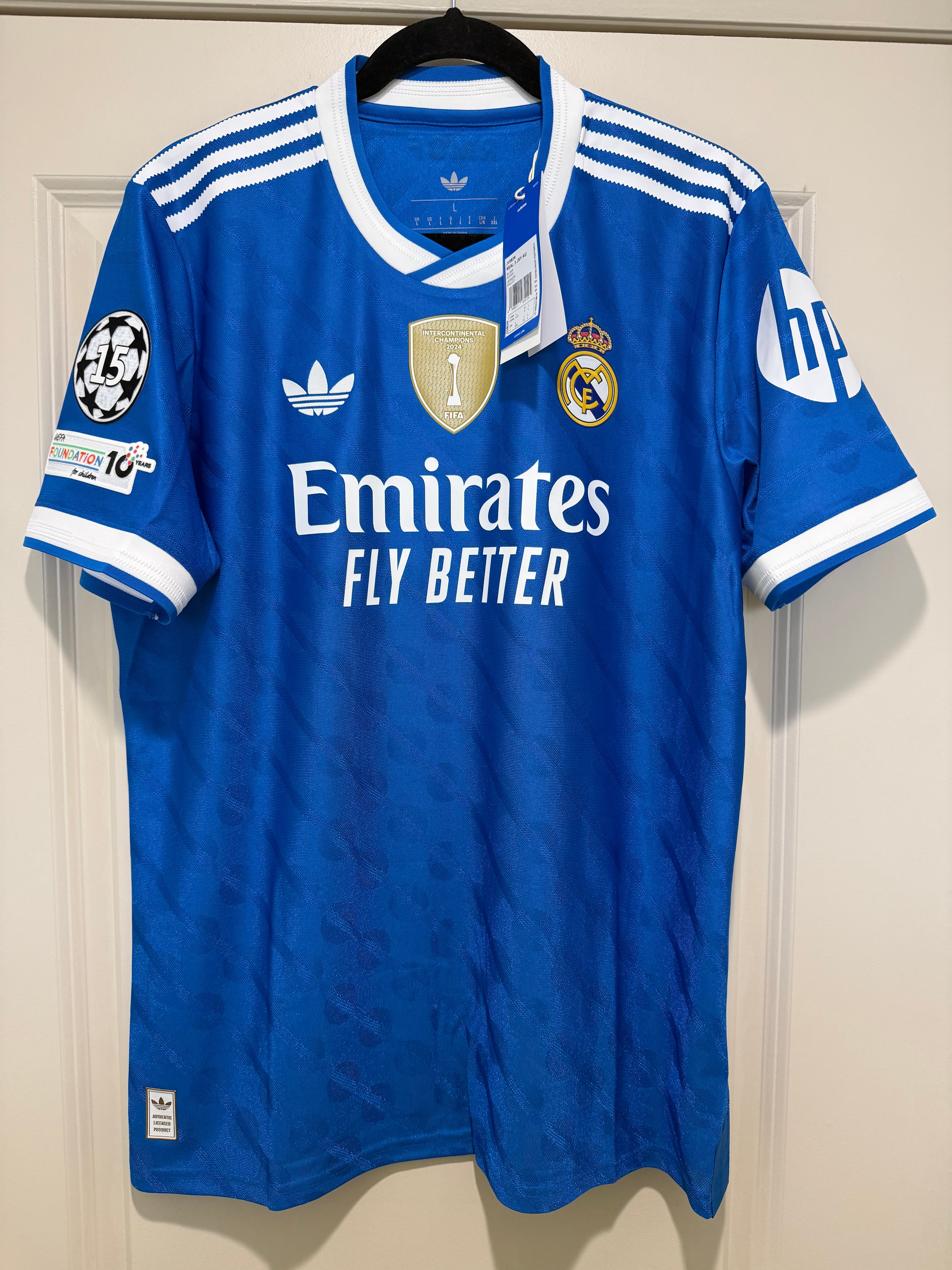 Kylian Mbappe #10 Mens LARGE Third Authentic Player Jersey Adidas