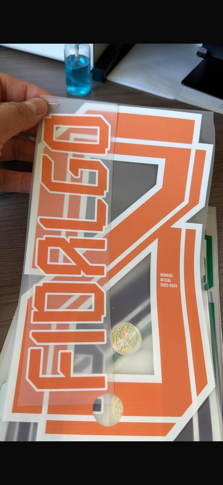 Fidalgo #8 DTF Mens Orange Club America Authentic Name Set