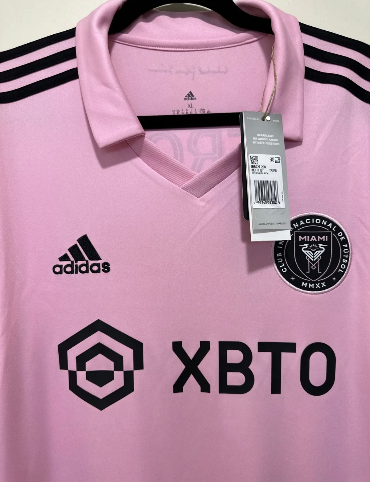 Sergio #5 Mens EXTRA LARGE Adidas AeroReady Inter Miami Home Jersey