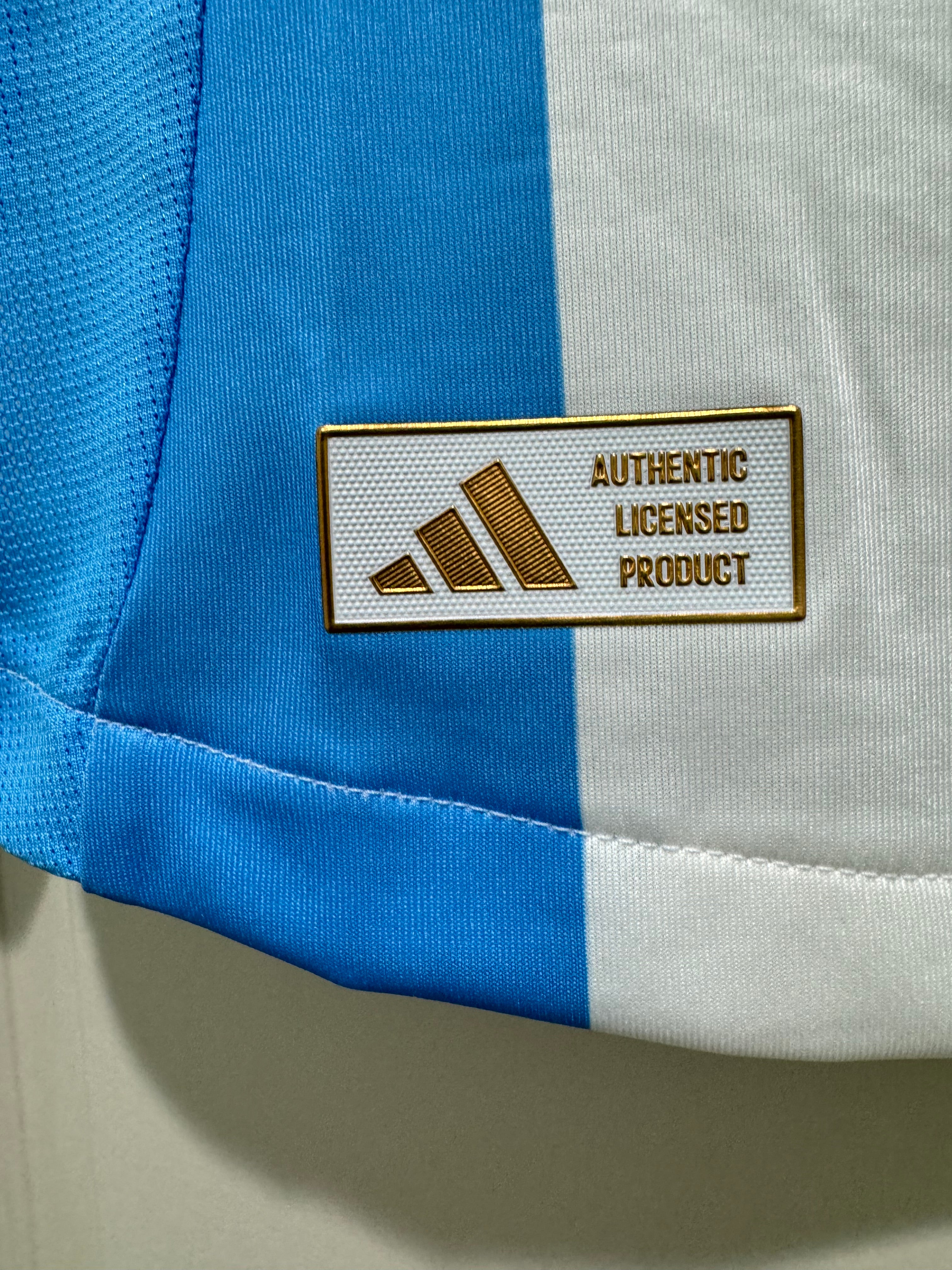 Camiseta de manga larga auténtica local de Adidas para hombre de tamaño mediano Messi #10