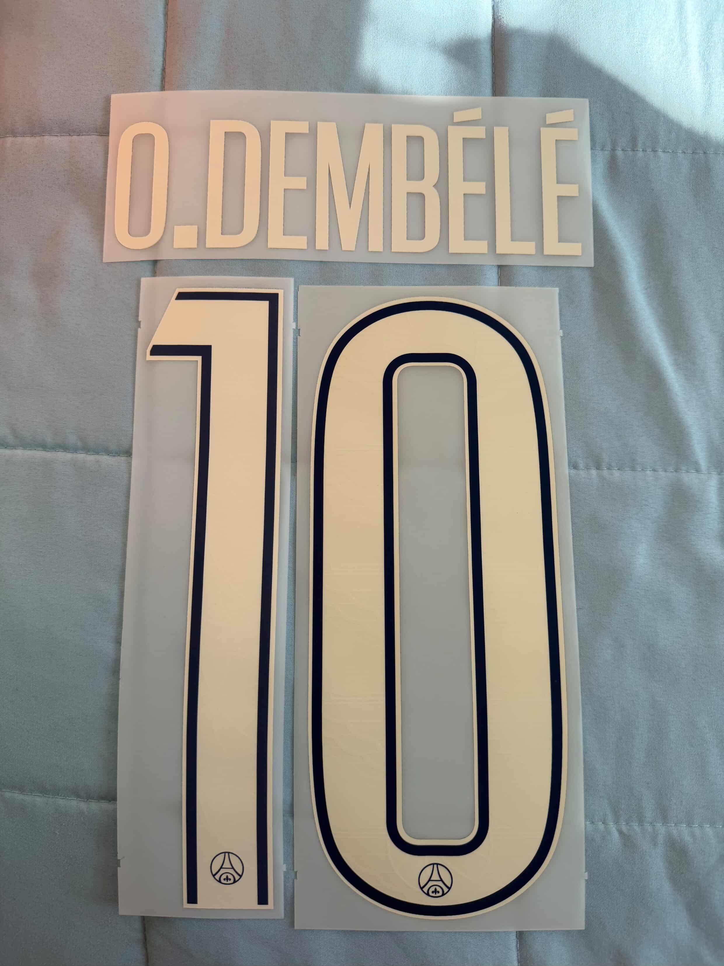 O. Dembele #10 Paris Saint-Germain 4th Adult Player Size Name Set + UCL Set