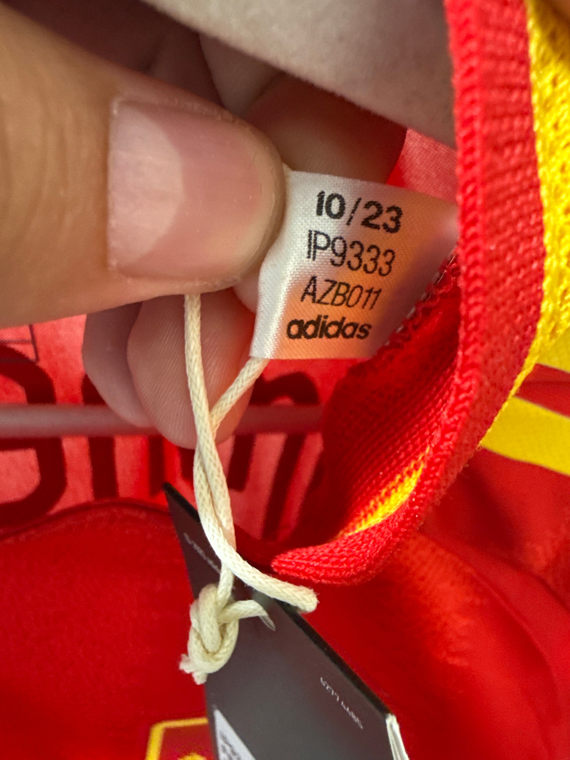 Lamine Yamal #19 Adidas Authentic Spain Euro Final Home Jersey