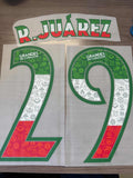 Ramon Juarez #29 Authentic Adult Size Official Patrio Mexican Flag Name Set