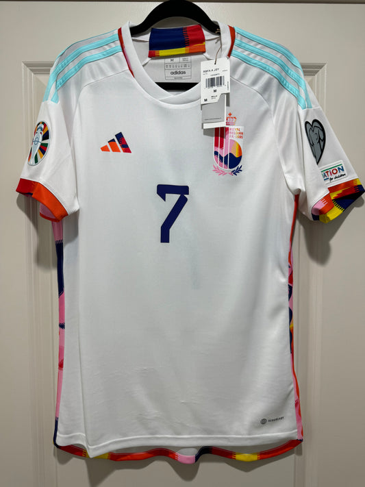 De Bruyne #7 Mens MEDIUM Adidas AeroReady Away Tomorrowland Jersey