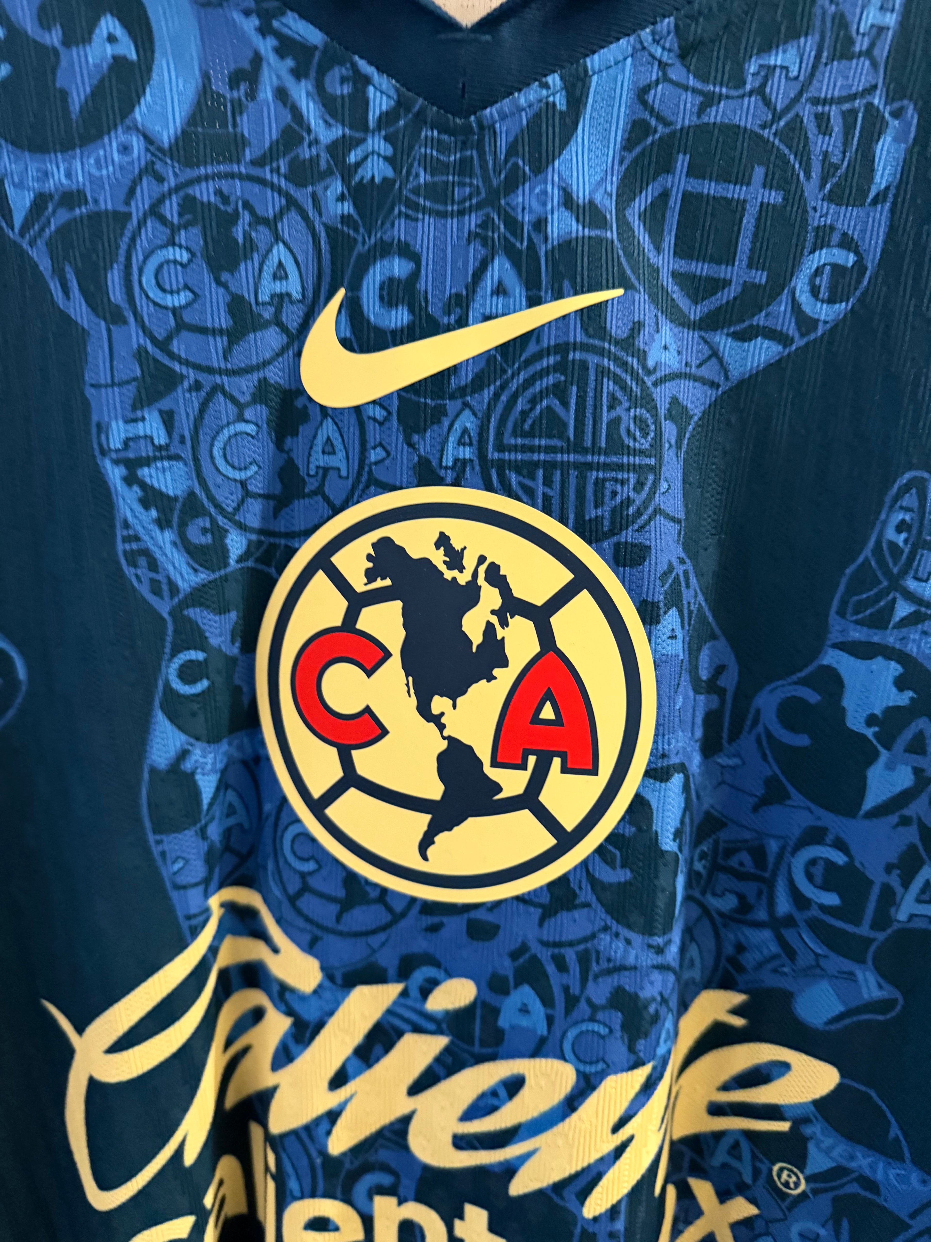 Fidalgo #8 Mens XL Nike Club America Signed Authentic Player Jersey