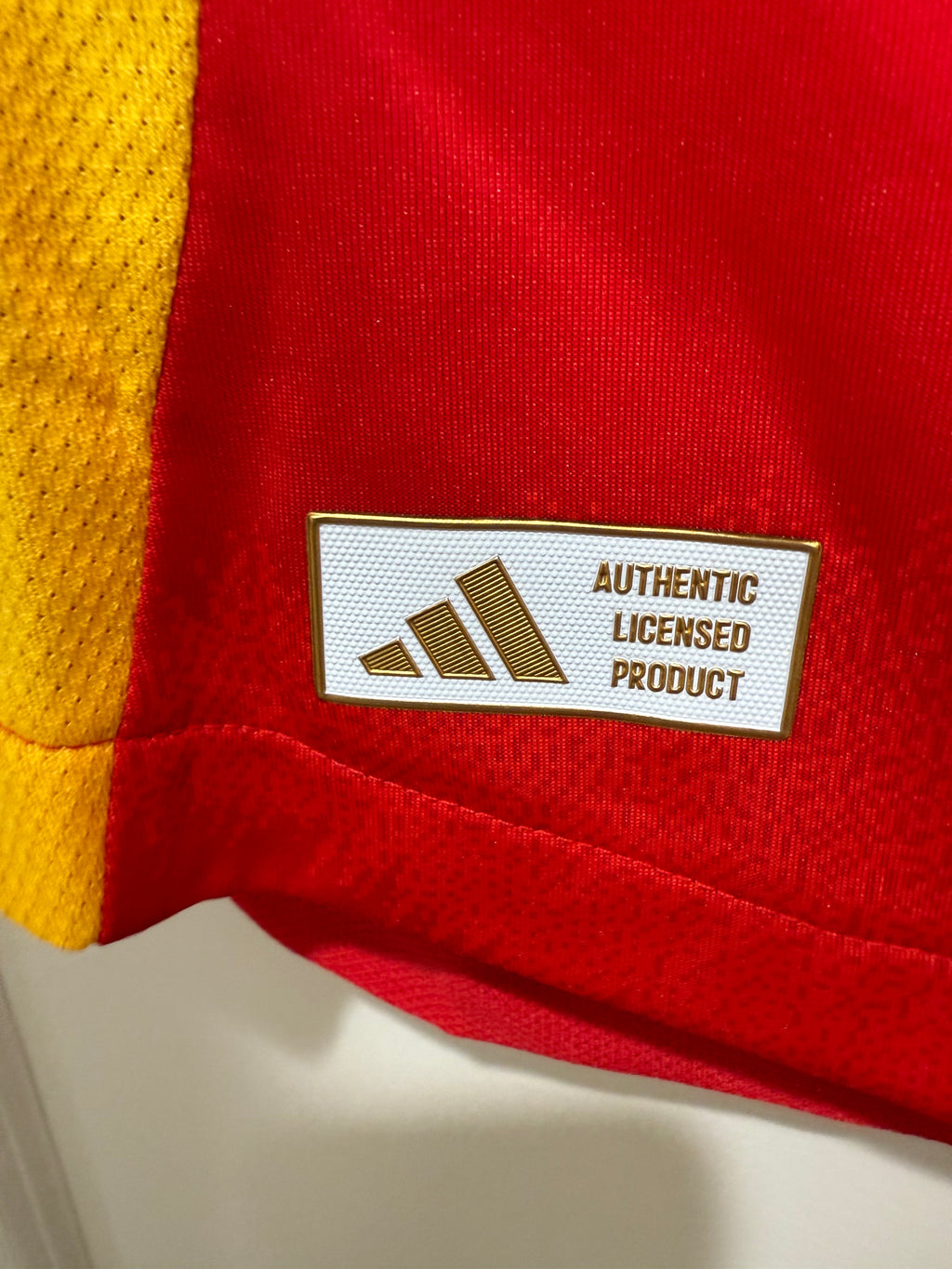 Lamine Yamal #19 Men’s MEDIUM Spain Euro 2024 Home Authentic Jersey