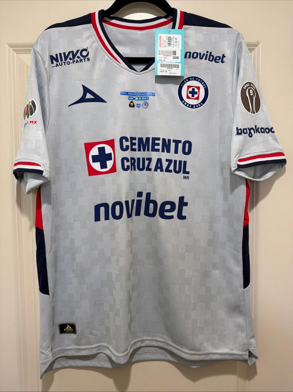 Charly Rodríguez #19 Mens LARGE Pirma Cruz Azul Away Final Liga Mx Jersey