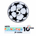 25-26 UCL ADULT Starball 5 Times Winner + 10th Anniversary UEFA Foundation Patch Set