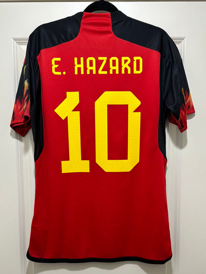Eden Hazard #10 Mens MEDIUM Adidas Belgium Home Jersey AeroReady