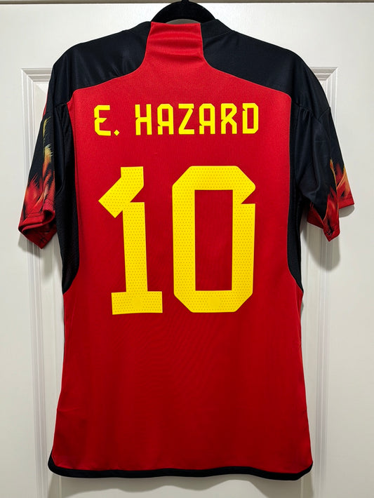 Eden Hazard #10 Mens MEDIUM Adidas Belgium Home Jersey AeroReady