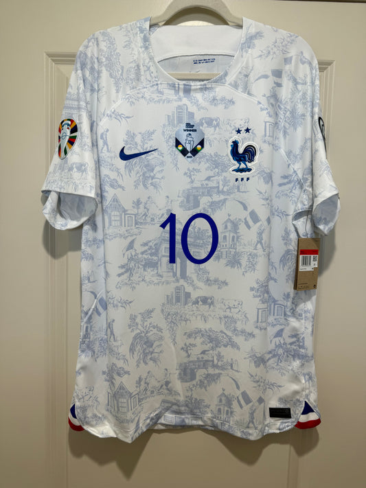 Mbappe #10 Mens LARGE Nike Away Euro Qualifiers Stadium Jersey