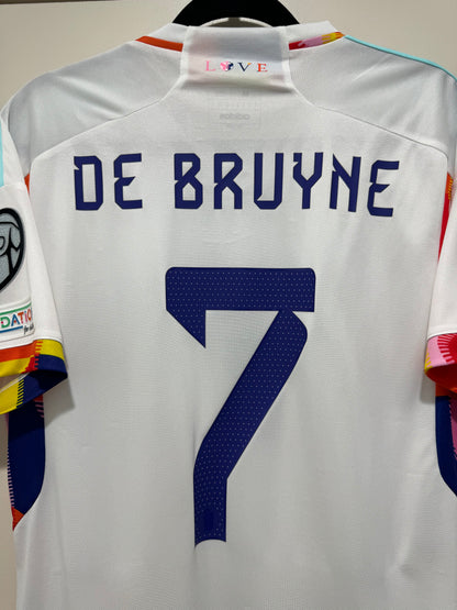 De Bruyne #7 Mens MEDIUM Adidas AeroReady Away Tomorrowland Jersey