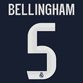 Bellingham #5 Authentic AWAY Official Name Set Adult Player Size