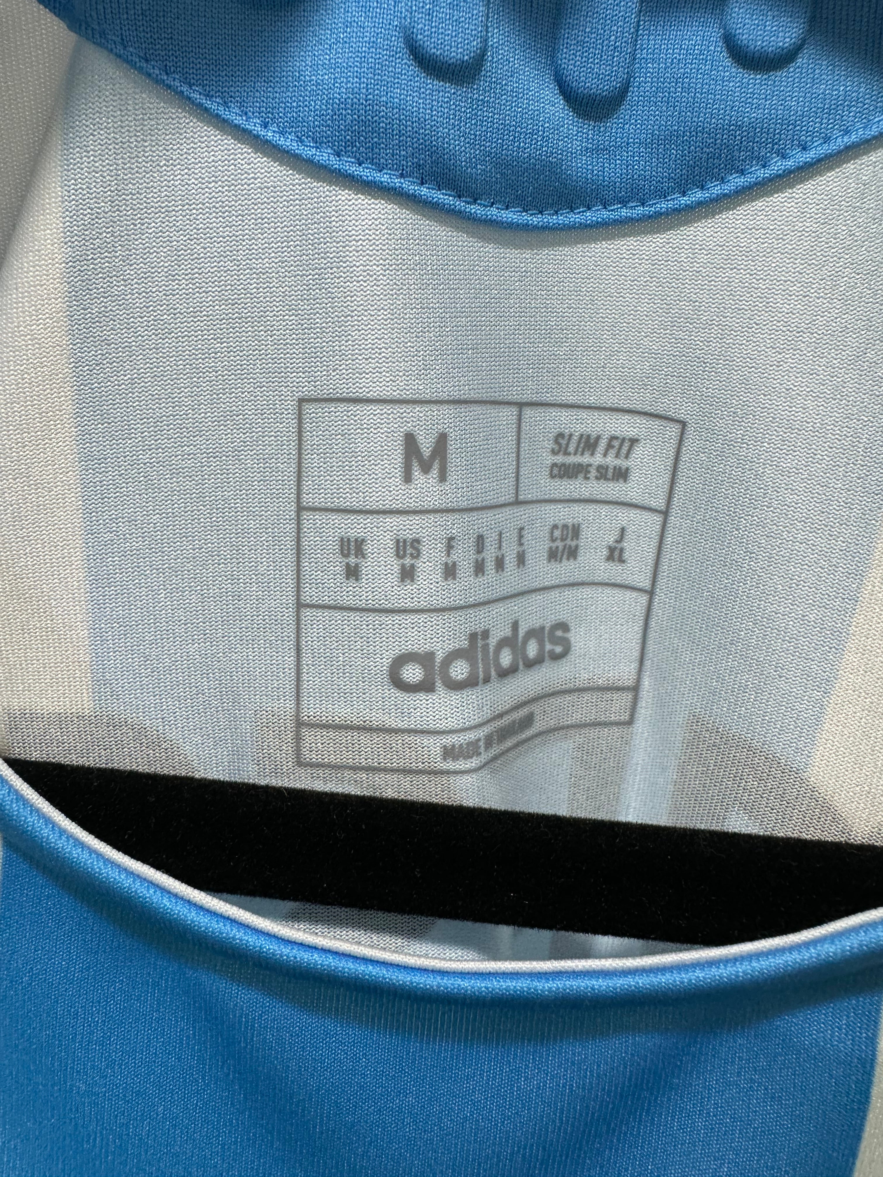 Camiseta de manga larga auténtica local de Adidas para hombre de tamaño mediano Messi #10