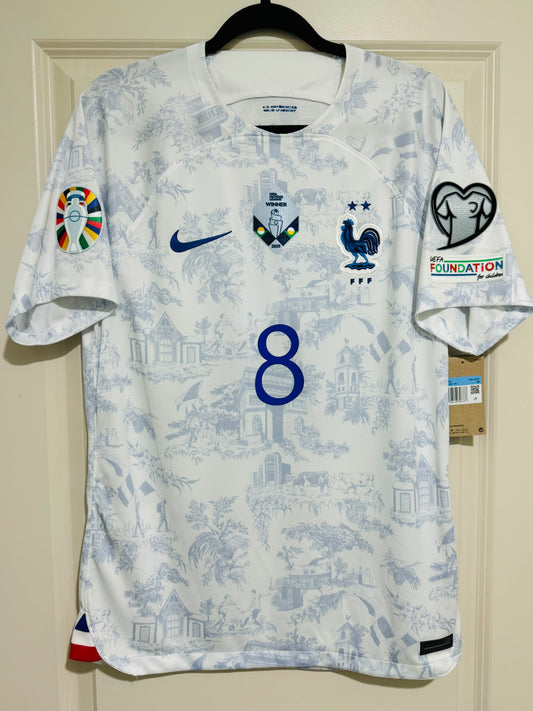 Camiseta Nike de visitante de Francia para la fase de clasificación para la Eurocopa, número 8, para hombre, de talla mediana