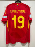 Lamine Yamal #19 Men’s EXTRA LARGE Spain Euro 2024 Home Authentic Jersey