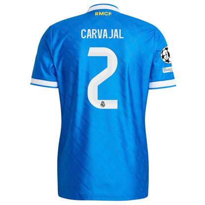 Carvajal #2 Authentic Third Name Set Adult Player Size