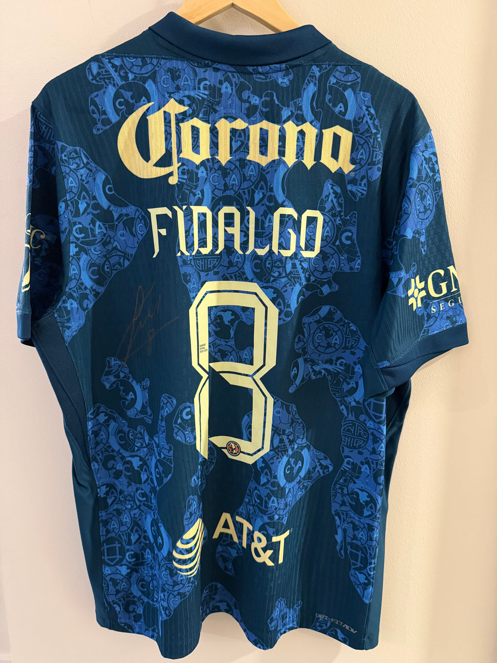Fidalgo #8 Mens XL Nike Club America Signed Authentic Player Jersey